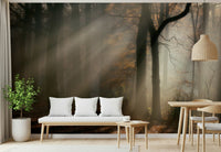Quiet magical aesthetic of Golden Haze mural art.