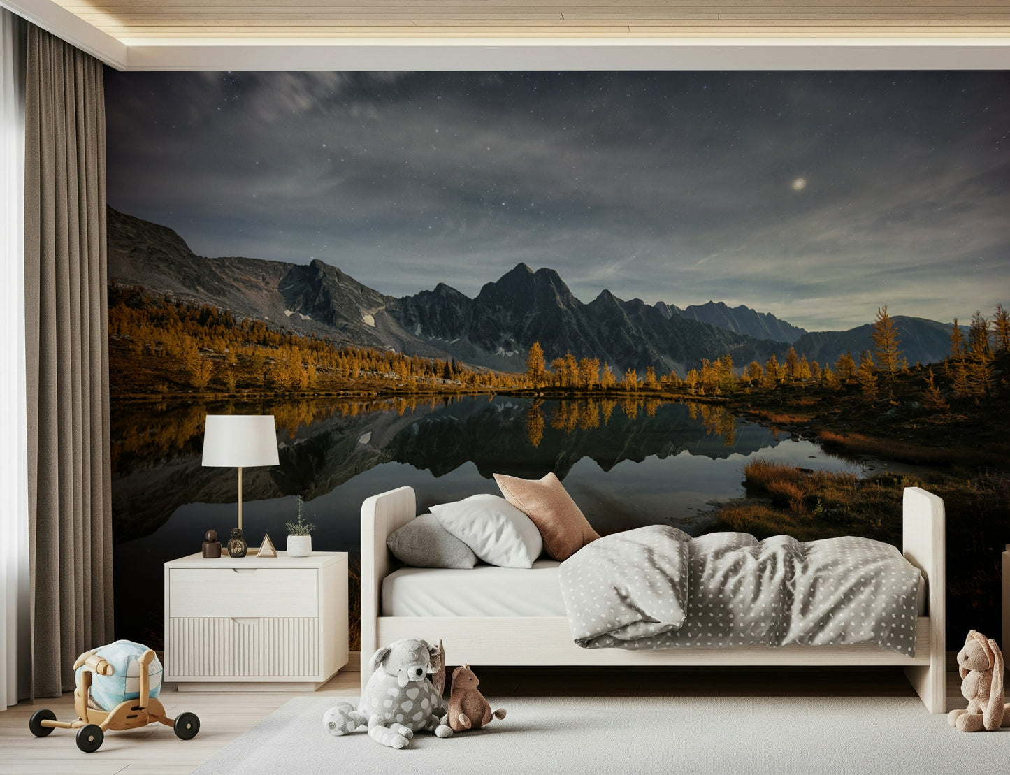 Nightfall's Calm Reflection Wall Mural