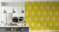 Lemon Rhombus mesmerizing geometric structure wall art.