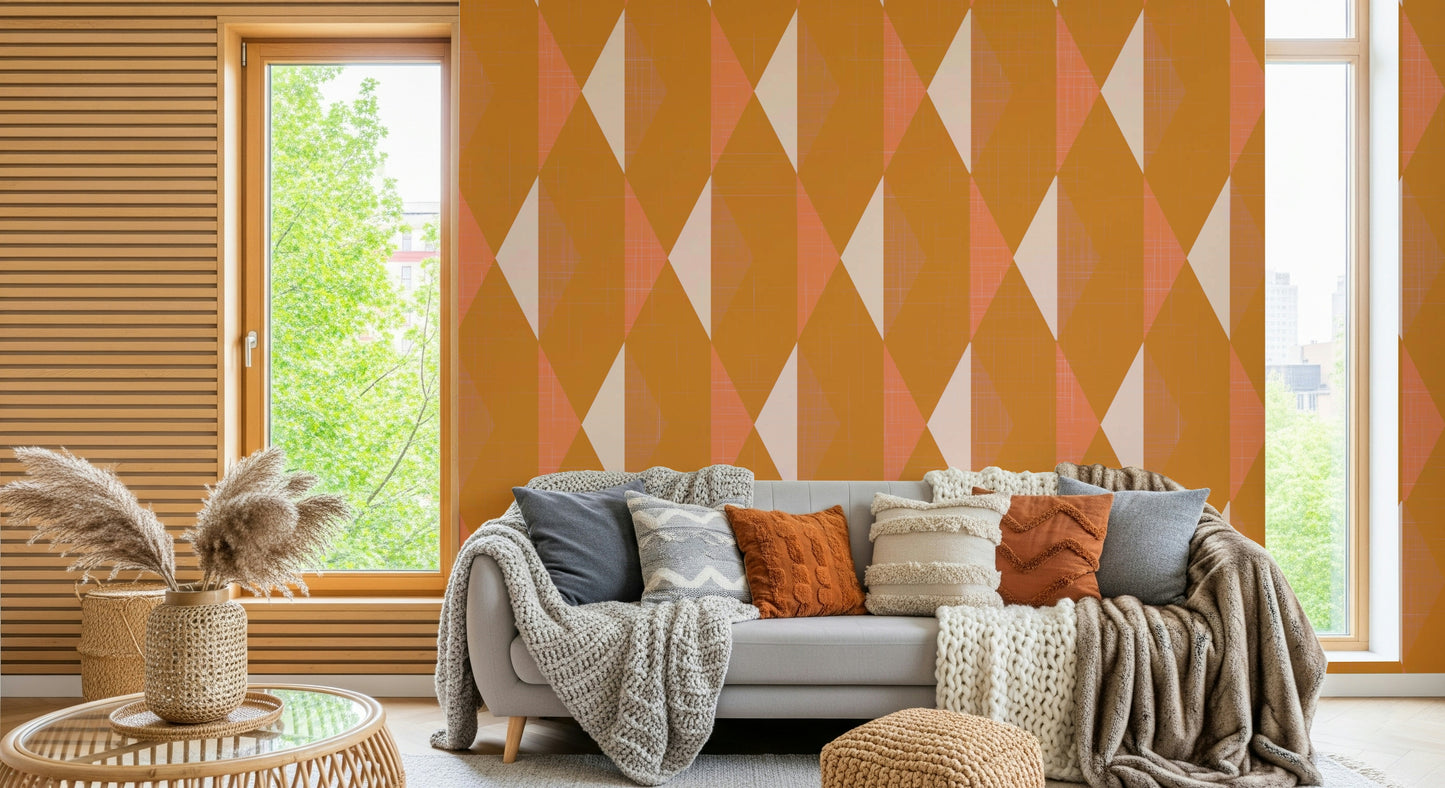 Retro chic aesthetic wallpaper with intense warmth vibe.