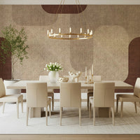 Modern Warm Curves Design peel and stick wallpaper for chic rooms.