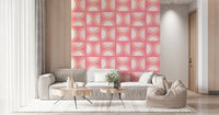 Retro Peach Arcs wallpaper featuring a chic mid-century modern geometric design.