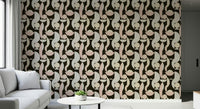 Fabric look Retro Geometry peel and stick wallpaper home upgrade.