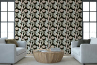 Artistic geometric Retro Geometry wallpaper repeat pattern graphic.