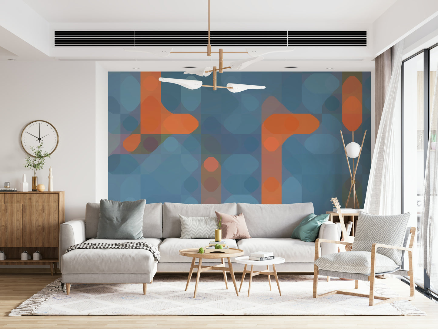 Stylish Streetlights wall art, modern architectural feel, compelling interior decor element.