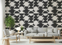 Circular pattern Lunar Echoes 2 wall paper for bedrooms.