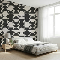Art Deco inspired Lunar Echoes 2 covering striking appearance wallpaper