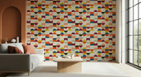 Vibrant Retro Geo Harmony wallpaper geometric shapes