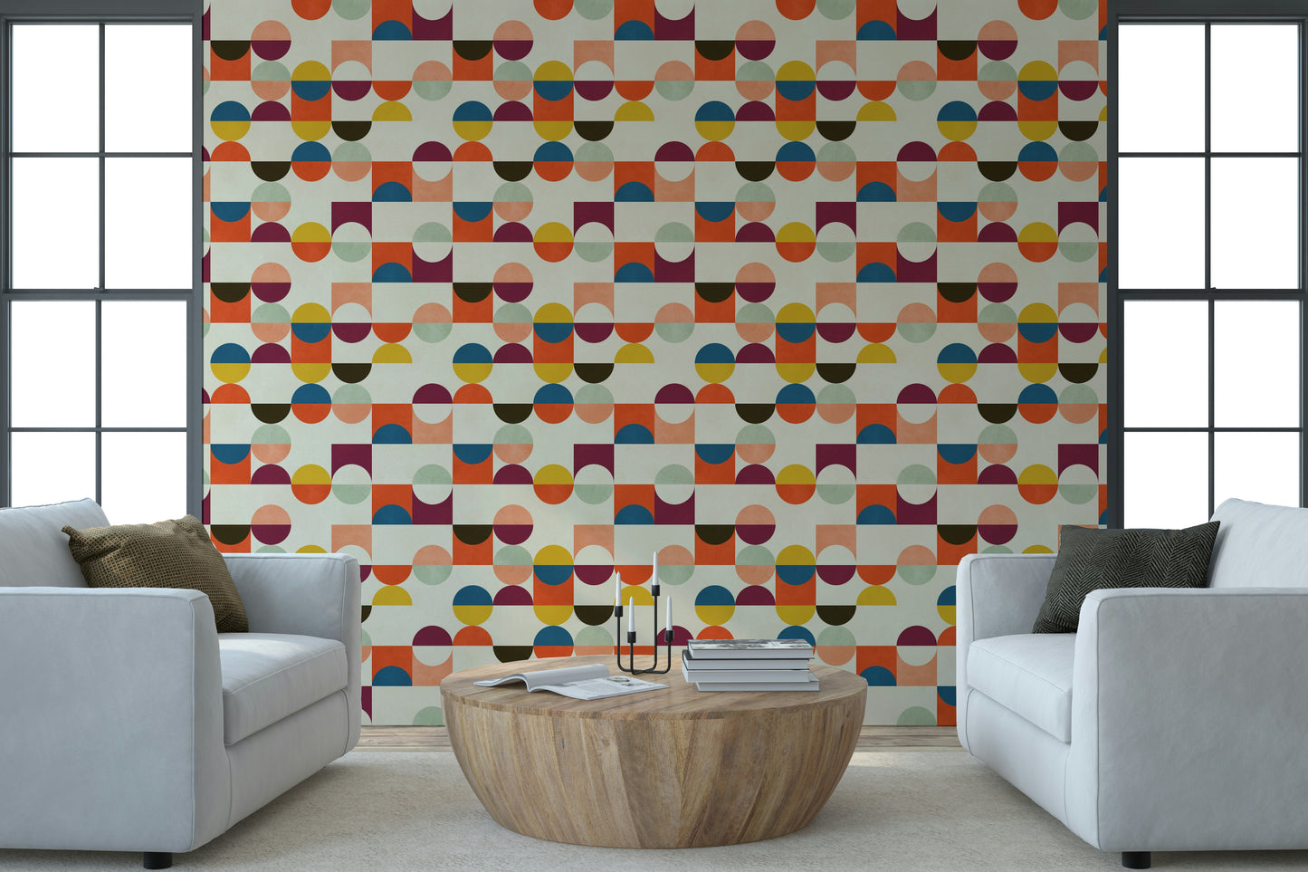 Retro Geo Harmony wallpaper repeating graphic texture