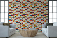 Retro Geo Harmony wallpaper repeating graphic texture