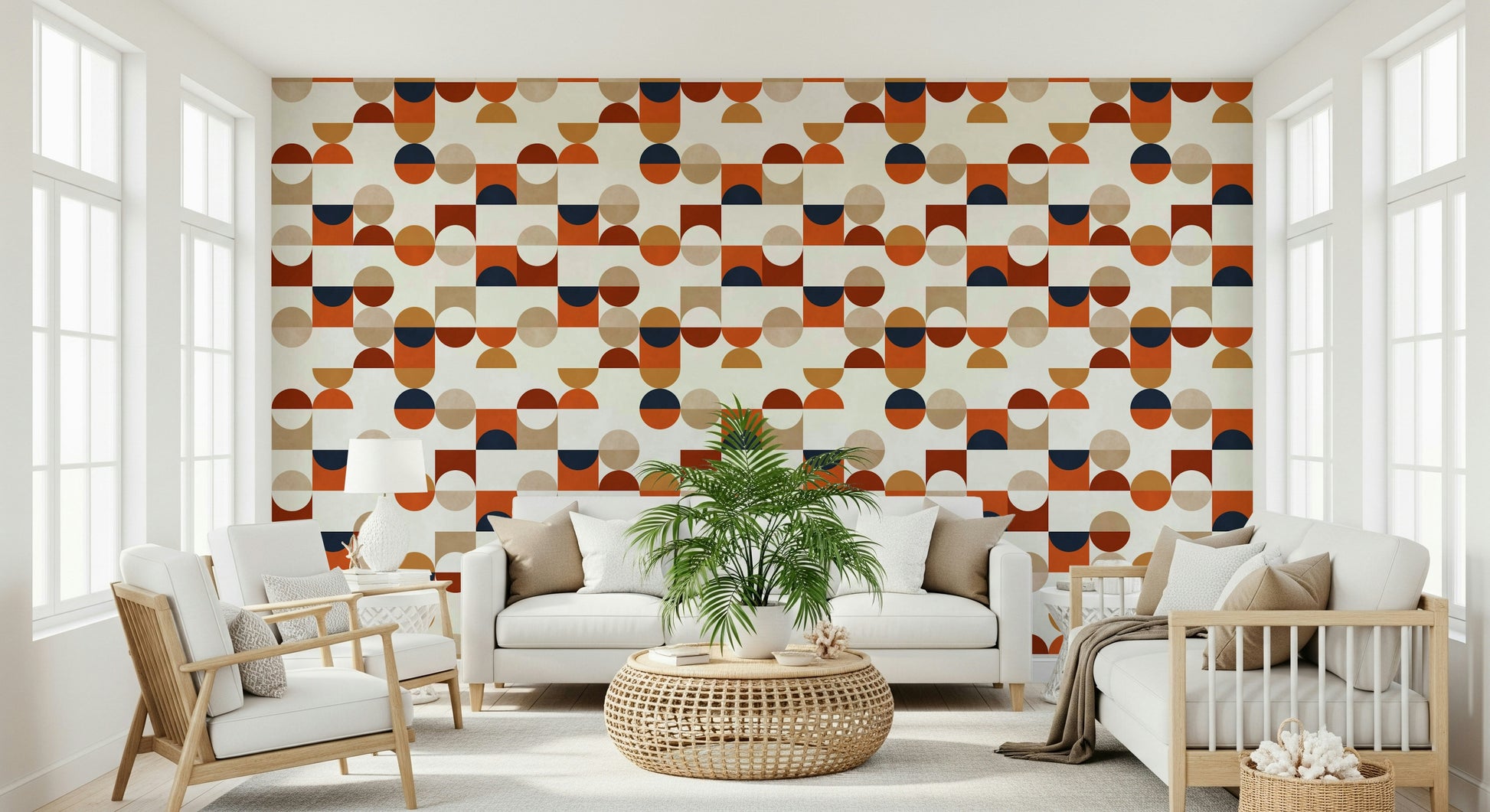 Unique Tones wall mural warm abstract design
