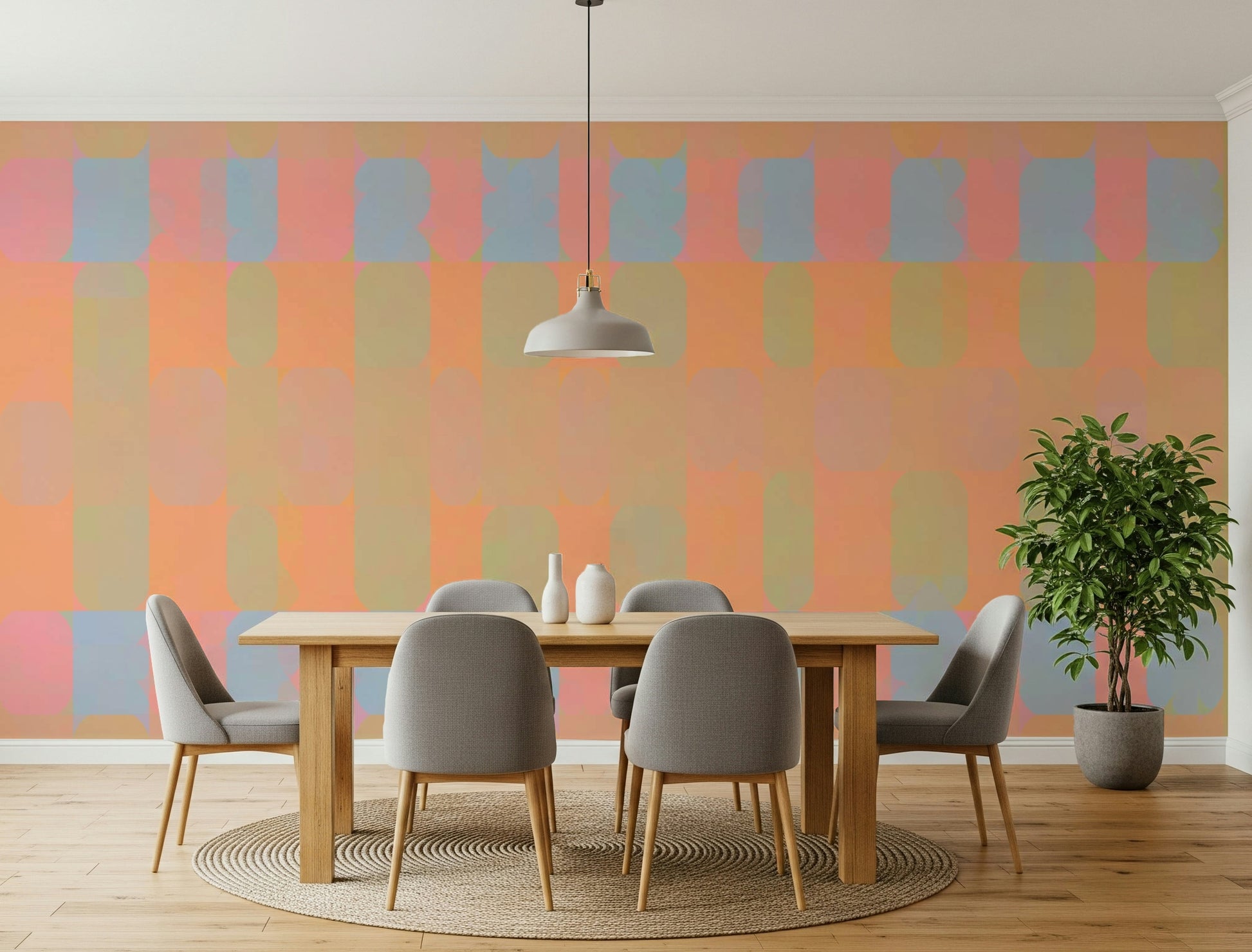 Geometry wall covering modern artistic colorful style