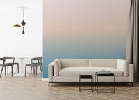 Wall covering Skyline Fade, dawn-inspired tones, simple yet impactful.