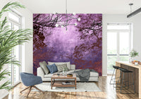 Purple Woods wallpaper mystical twilight canopy.