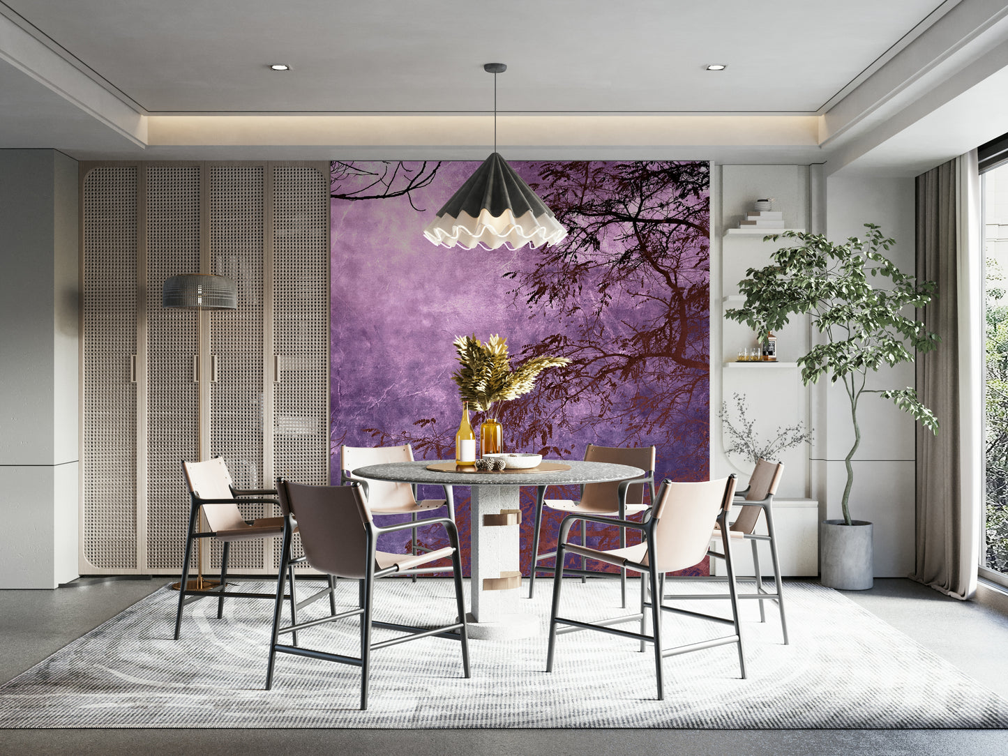 Fantasy Purple Woods decor dramatic violet texture.