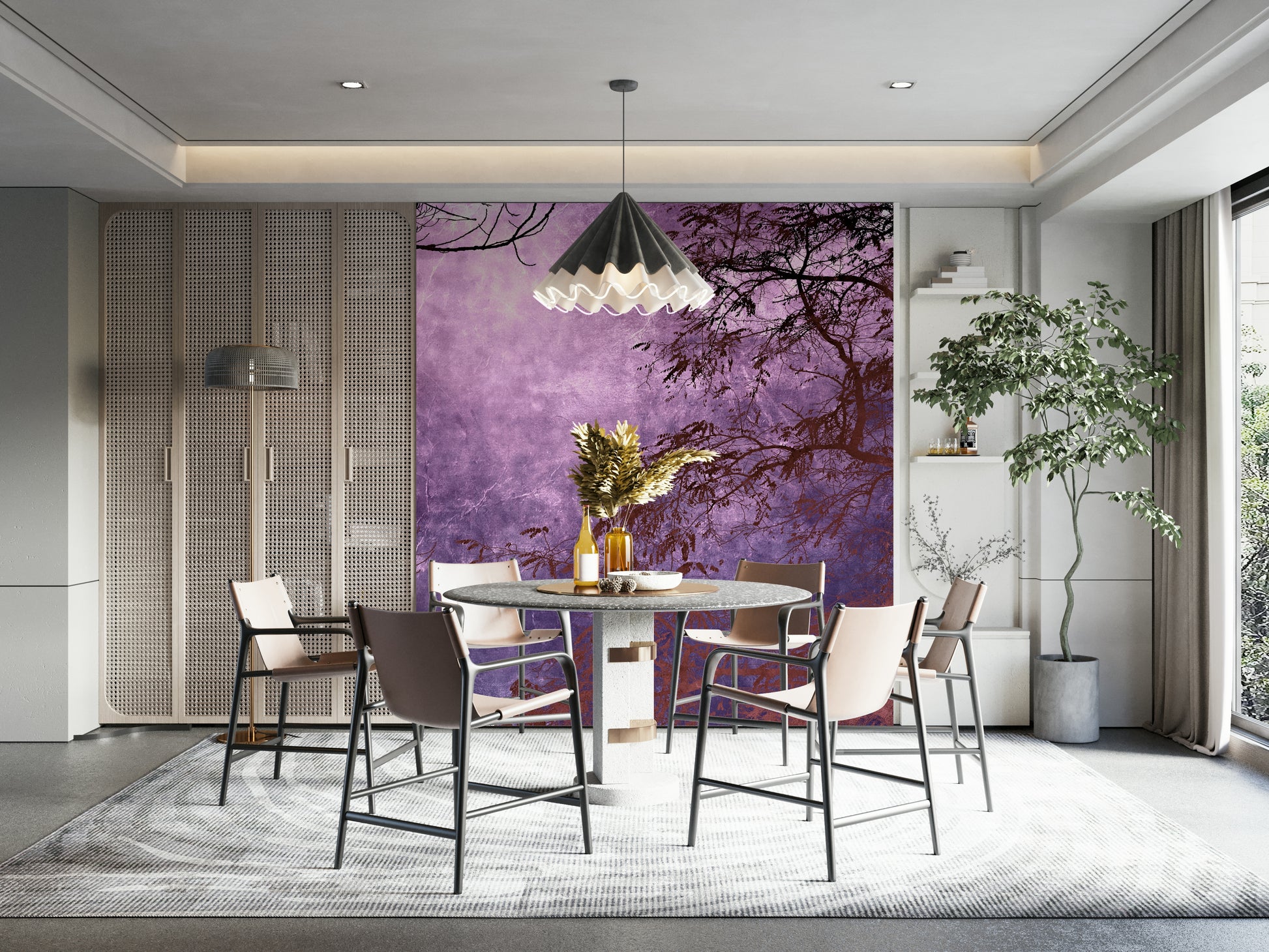 Fantasy Purple Woods decor dramatic violet texture.
