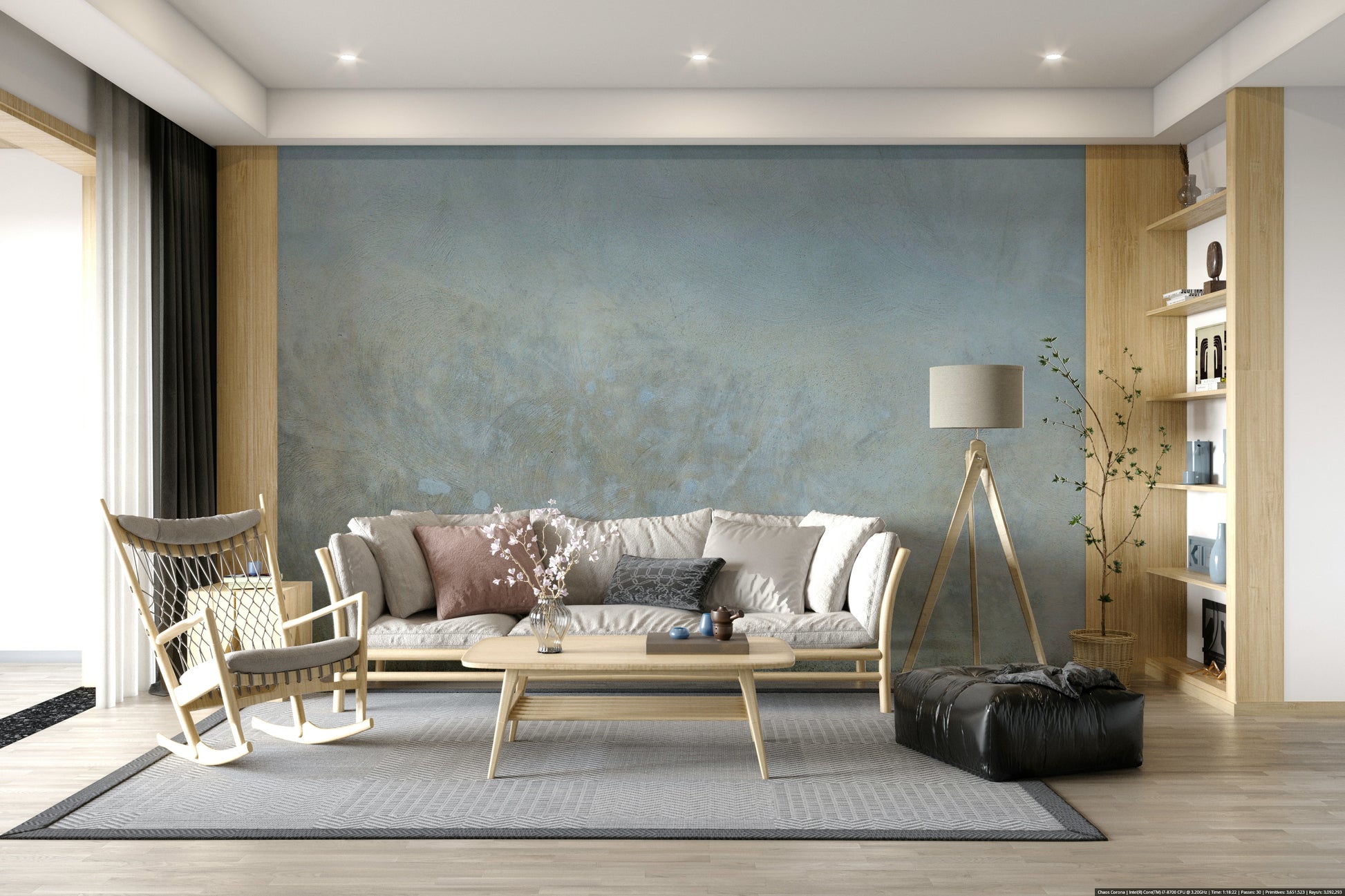 Authentic Aged Wall Canvas mural; abstract patina creates mood.