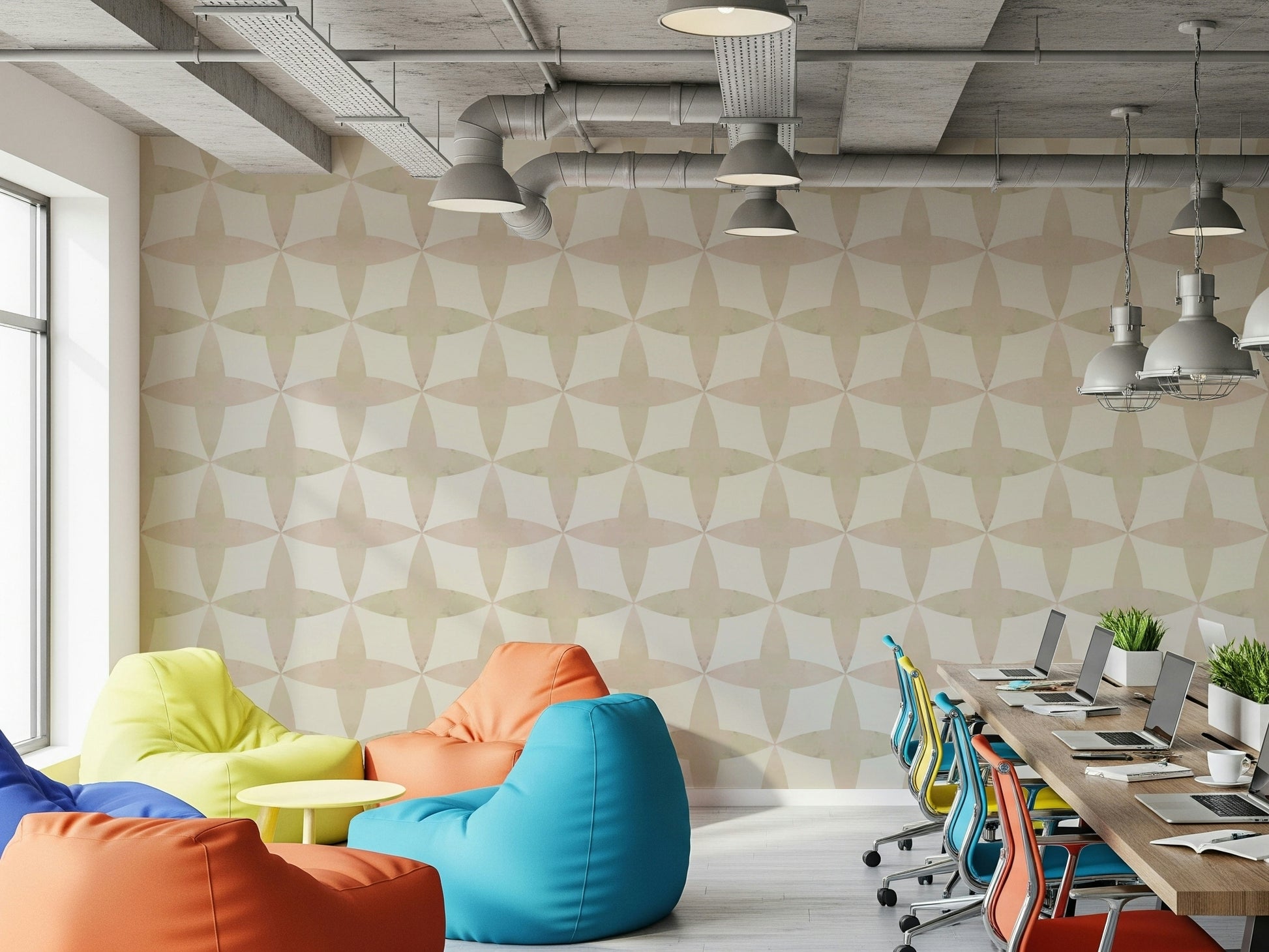 Elegant Diamonds motif for a minimalist or Scandinavian room.