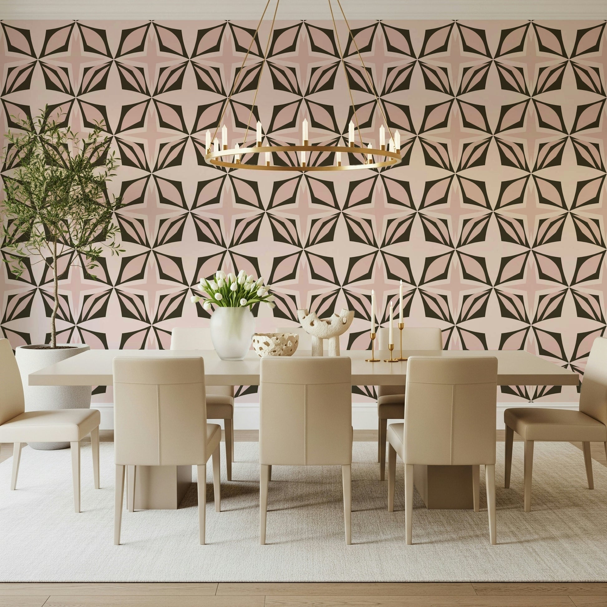 Symmetrical Design print, bold aesthetic for any feature wall.