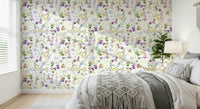 Floral Whispers exquisite butterfly sweet pea artistic wallpaper.
