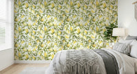 Delightful Lemon Grove Dreams wallpaper for walls garden print bright.