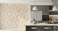 Watercolor style flower wallpaper for walls subtle hues.