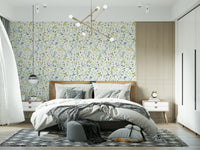 Vibrant botanical accent Colorful Watercolor Meadow wallcovering