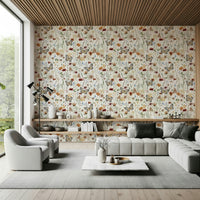 Pastel Meadow Butterflies wall décor, gentle botanical print.