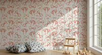 Wallpaper for walls featuring cute pink ribbons.