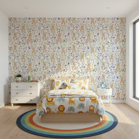 Elegant Floral Bunny Bliss covering, gentle style, ideal for a child's room.