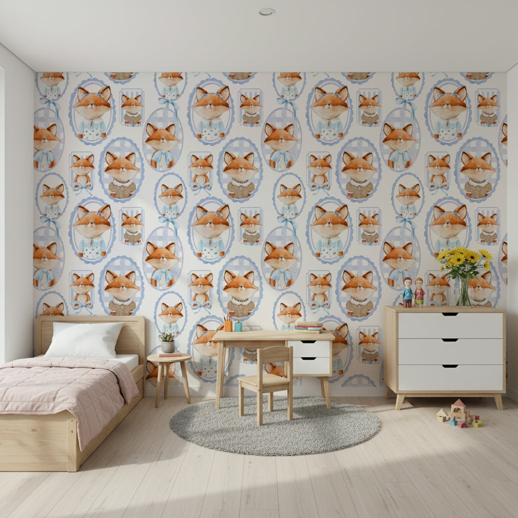Delightful Fox Portrait Gallery wallpaper illustration portraits bow