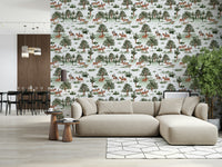 Equestrian Escape countryside field wallpaper for walls.