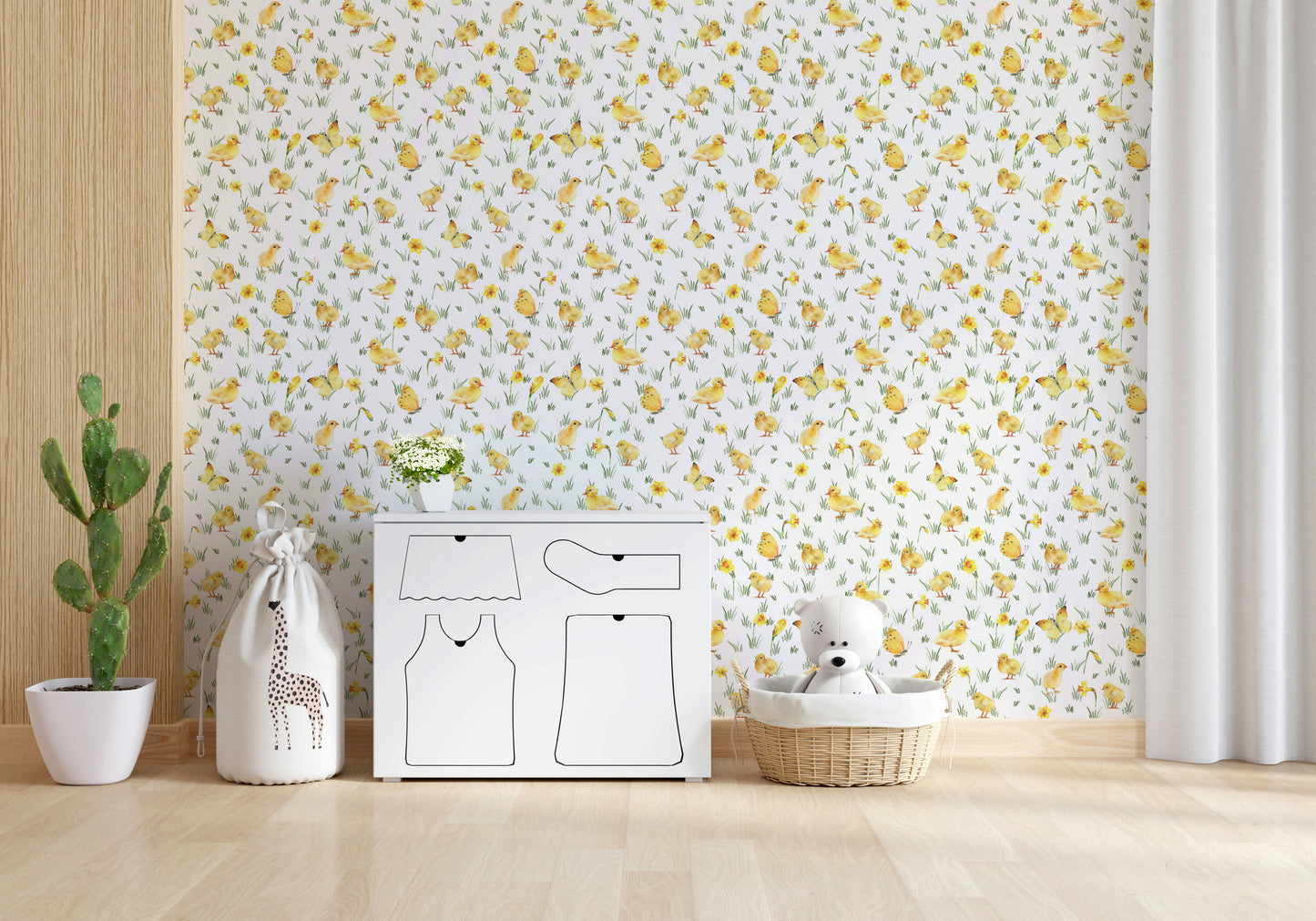 Watercolor Chicks Wallpaper⁠