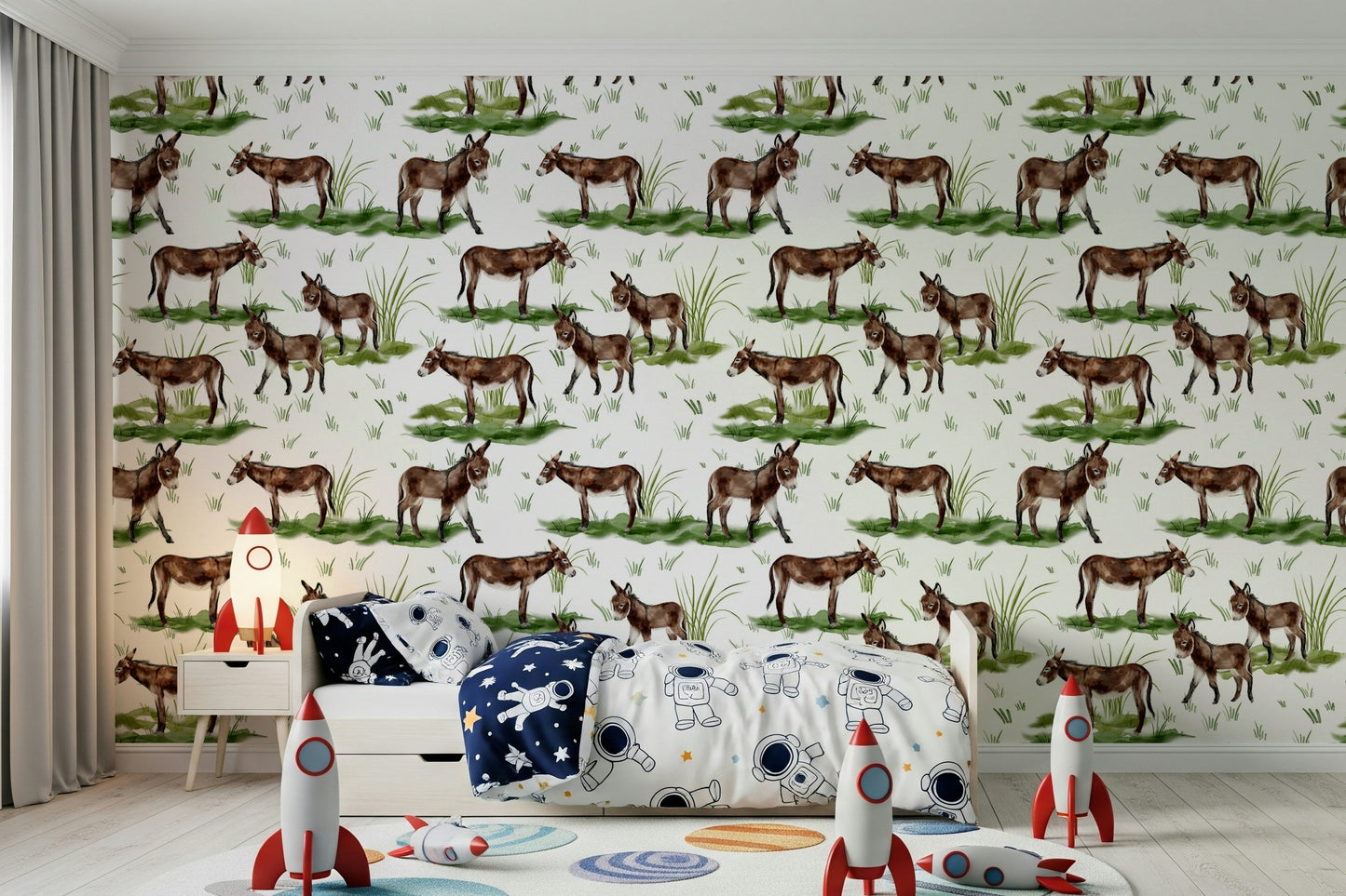 Watercolor Donkeys Wallpaper⁠