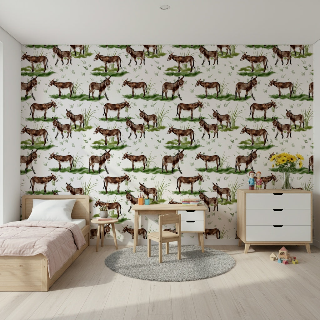 Watercolor Donkeys Wallpaper⁠