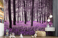 Amazing Mysteries of Bluebell Forest wall covering.