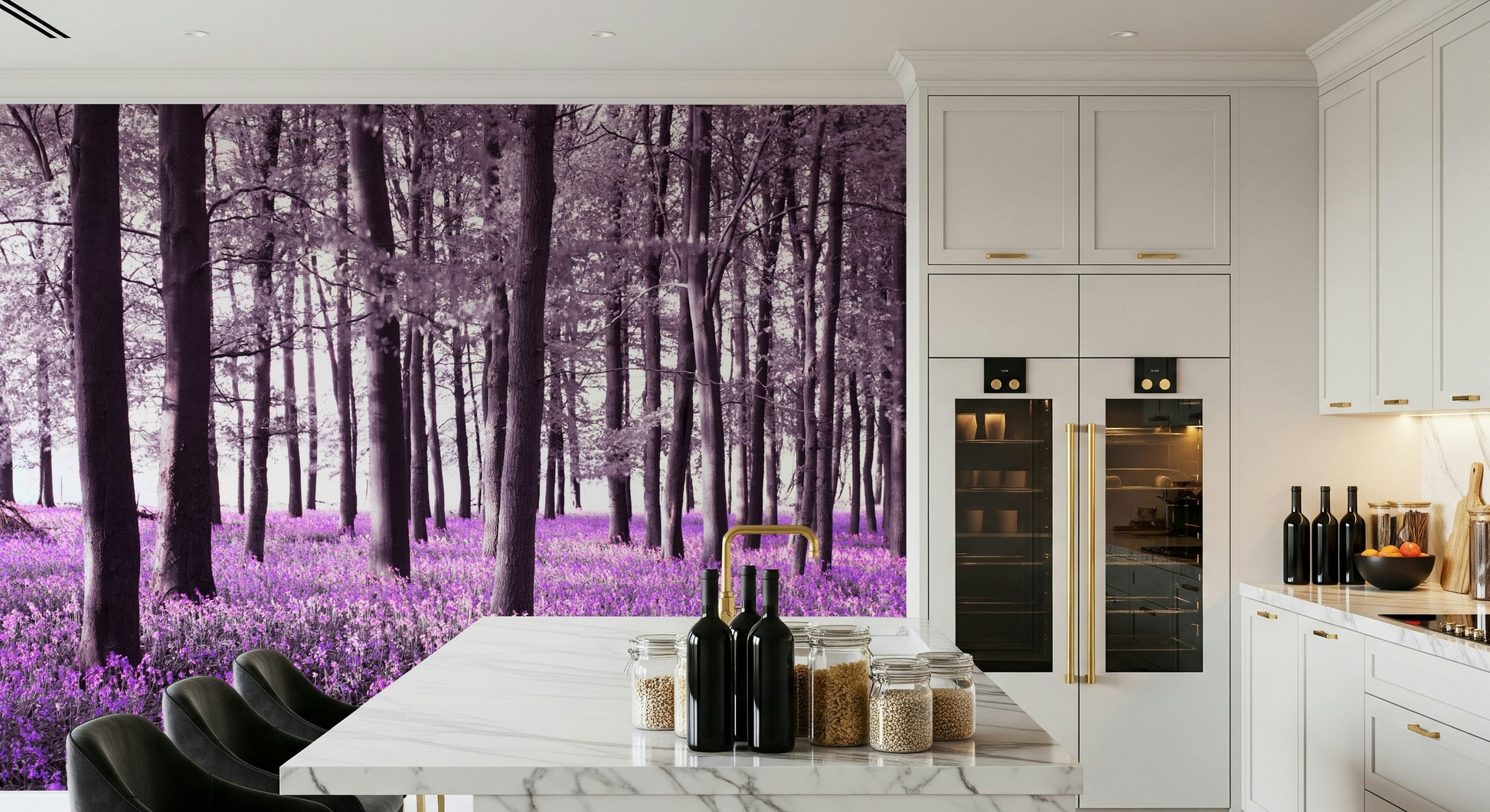 Mysteries of Bluebell Forest. Ethereal bluebell wood. Beautiful decor.