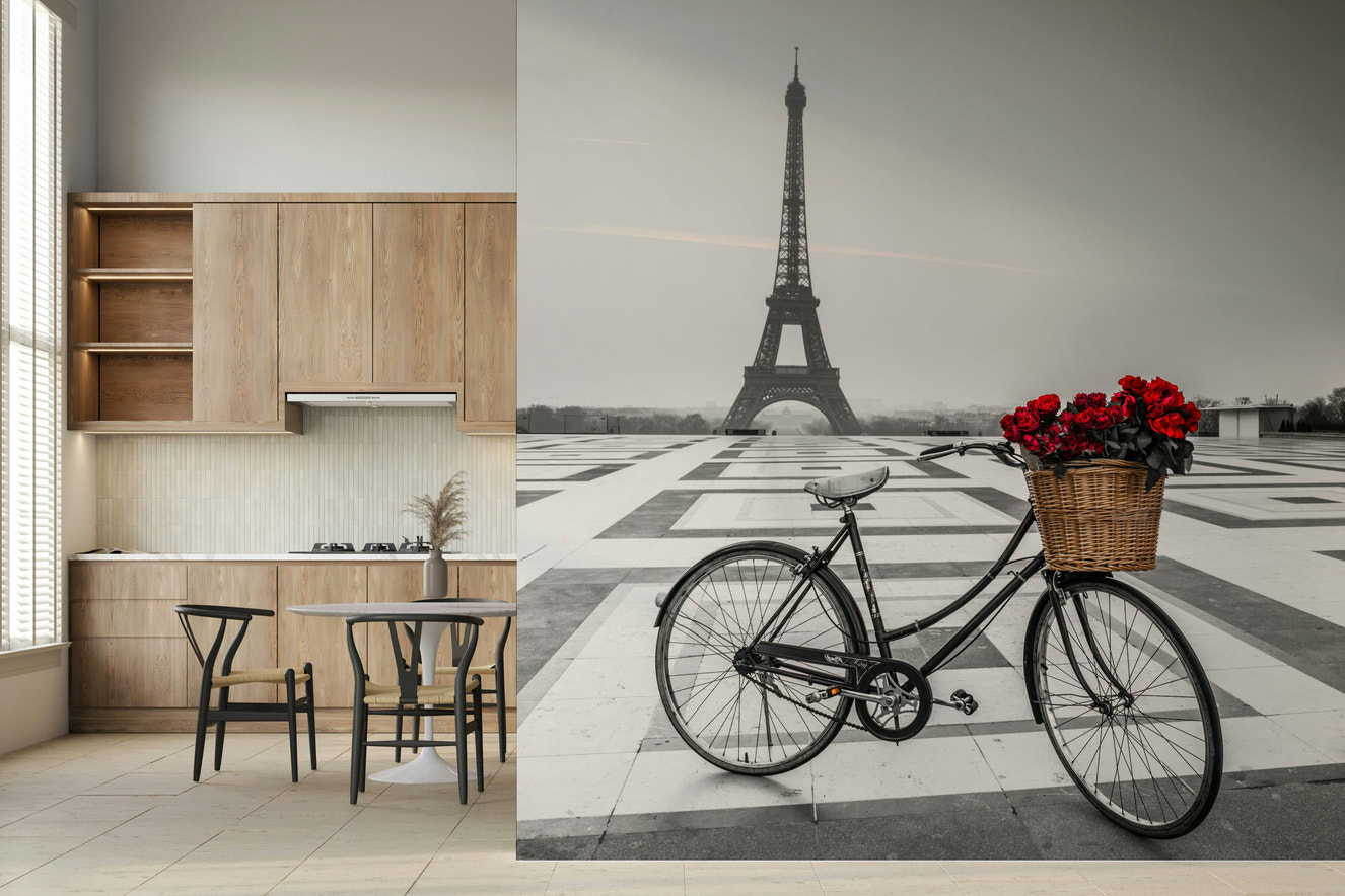 Parisian Love Story Wall Mural