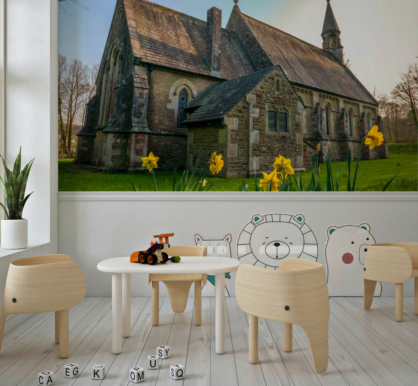 Golden Daffodils Wall Mural