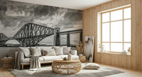 Victorian era travel route visualized on sophisticated Forth Bridge Majesty mural
