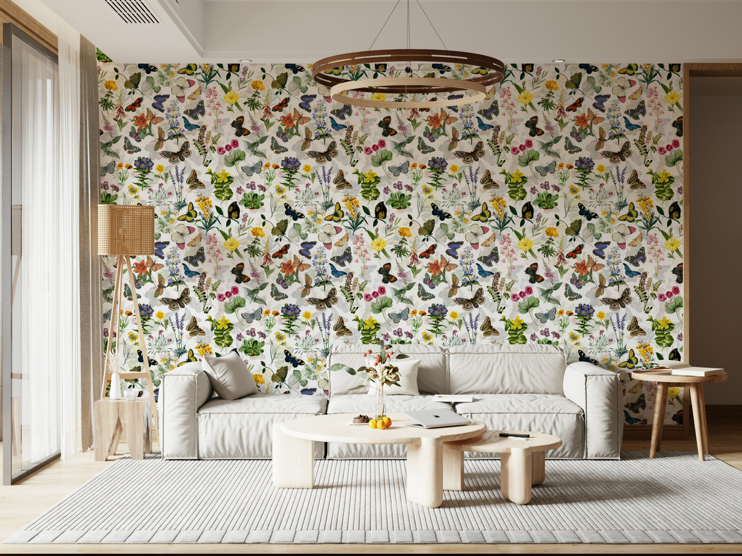 Fluttering Blooms Wallpaper⁠