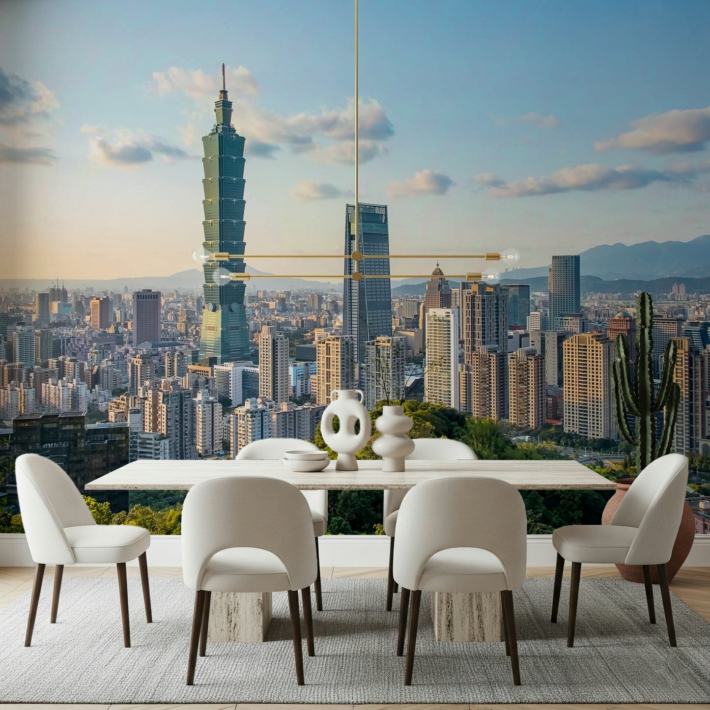 Taipei Skyline Serenity Wall Mural