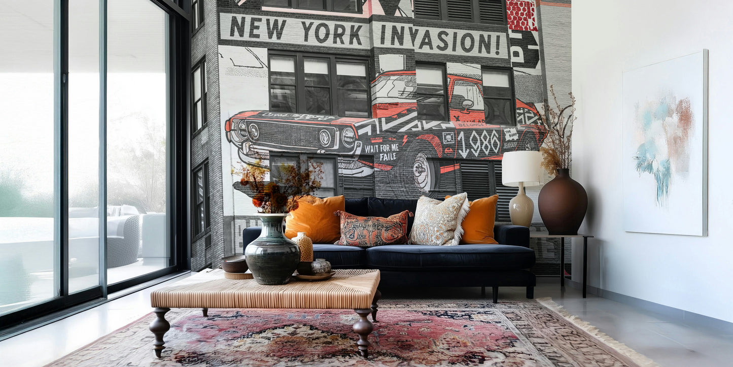 NYC Car Mural Wall Mural