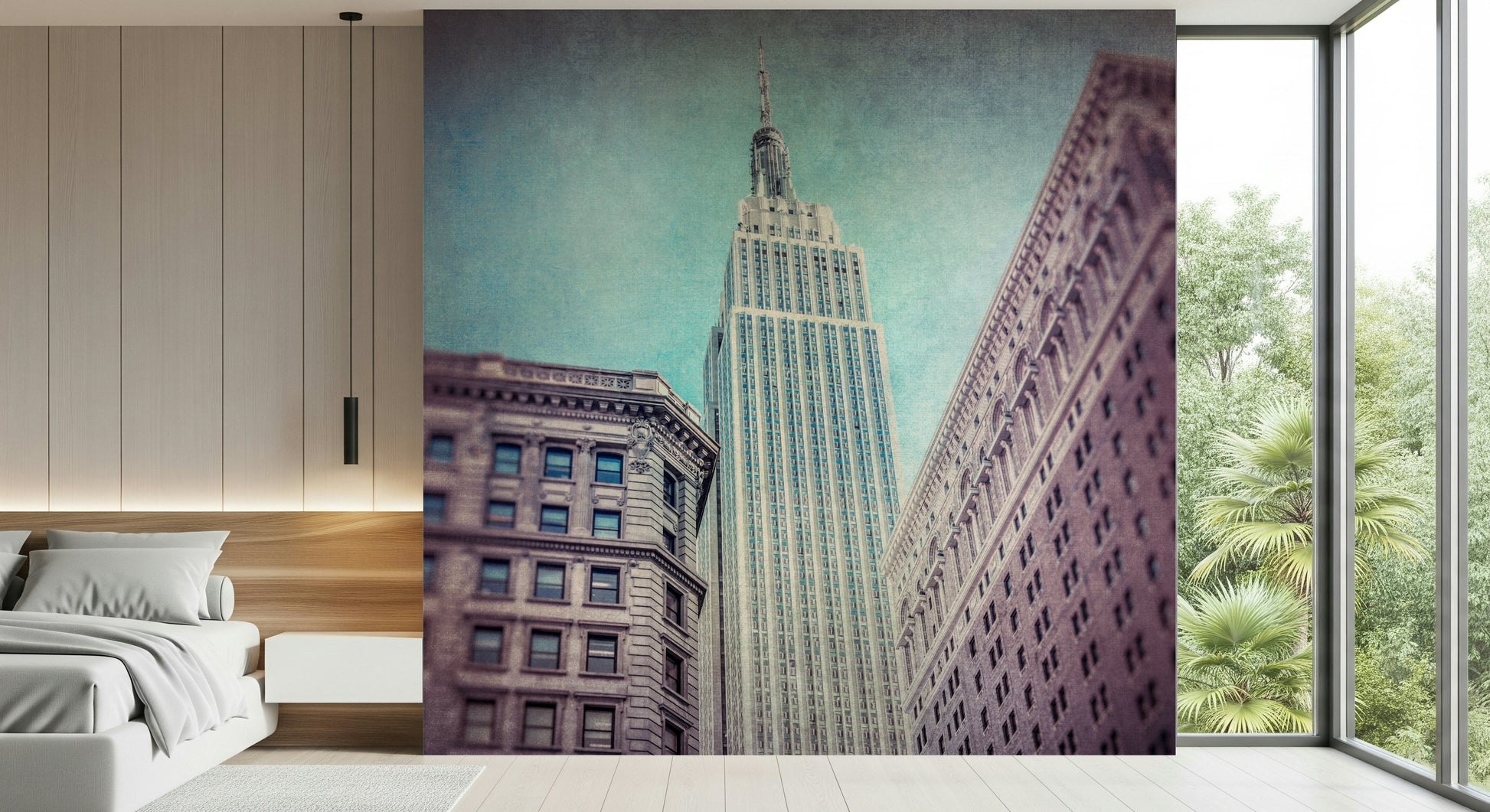 Decal for walls Iconic Majesty: Tall art deco tower image.