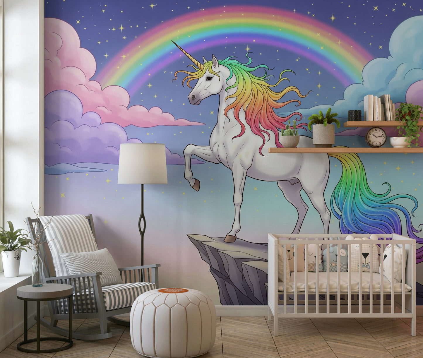 Rainbow Majesty Wall Mural