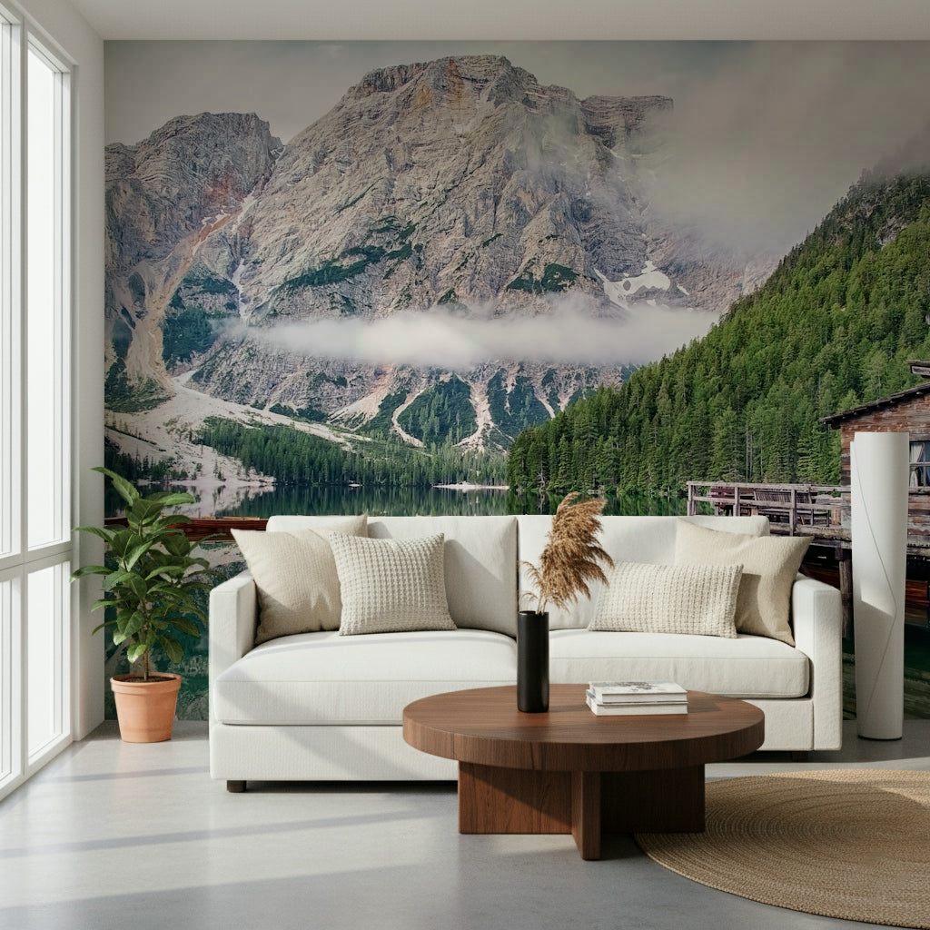 Lake Braies Calm Wall Mural