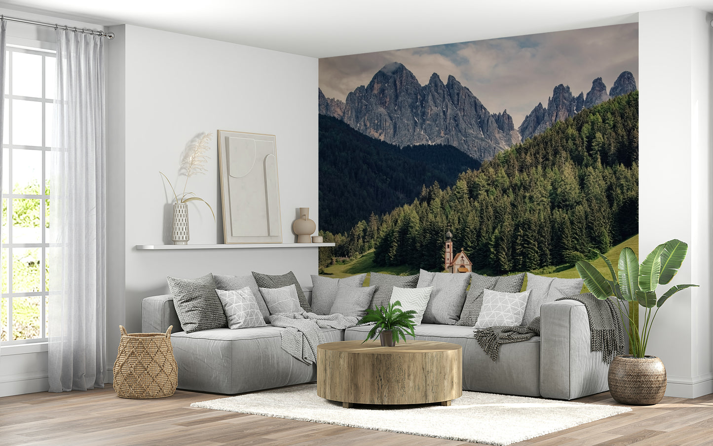 Alpine Chapel Vista Wall Mural