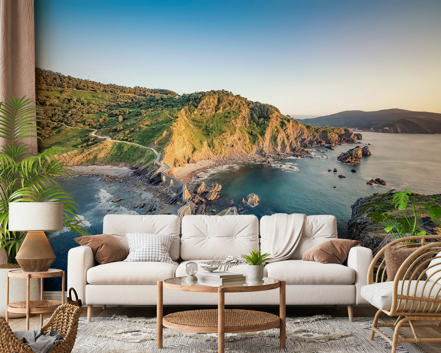 Serene Coastline Path Wall Mural