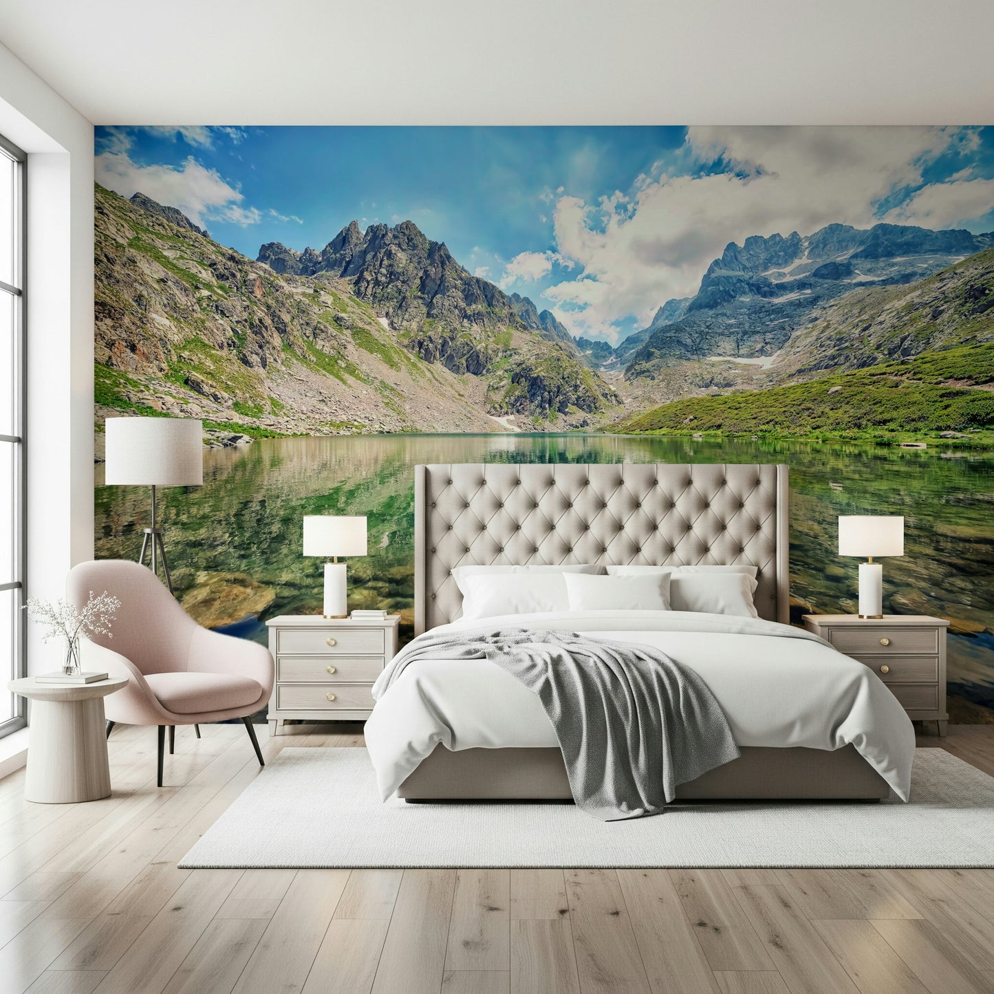 Alpine Lake Serenity Wall Mural