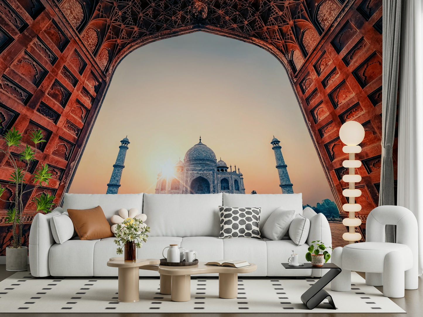 Taj Mahal Sunset Wall Mural